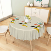 Lofaris Colorful Pattern Lines Dots Simple Round Tablecloth
